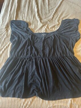 torrid Black Peplum Scoop-Neck Top